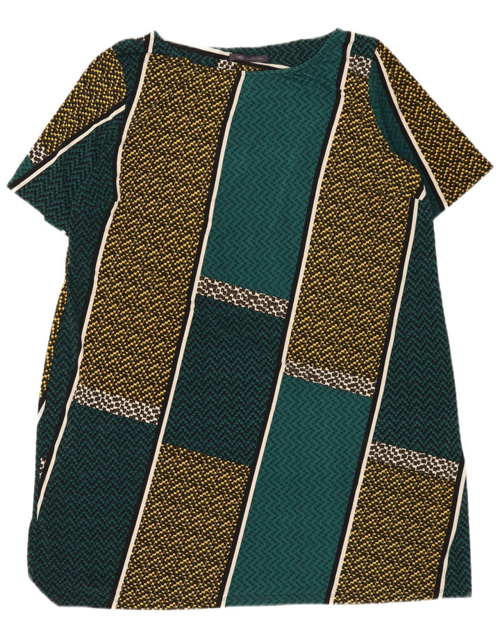 Marks & Spencer Robe droite pour femme UK 22 3XL Vert Colorblock Polyester