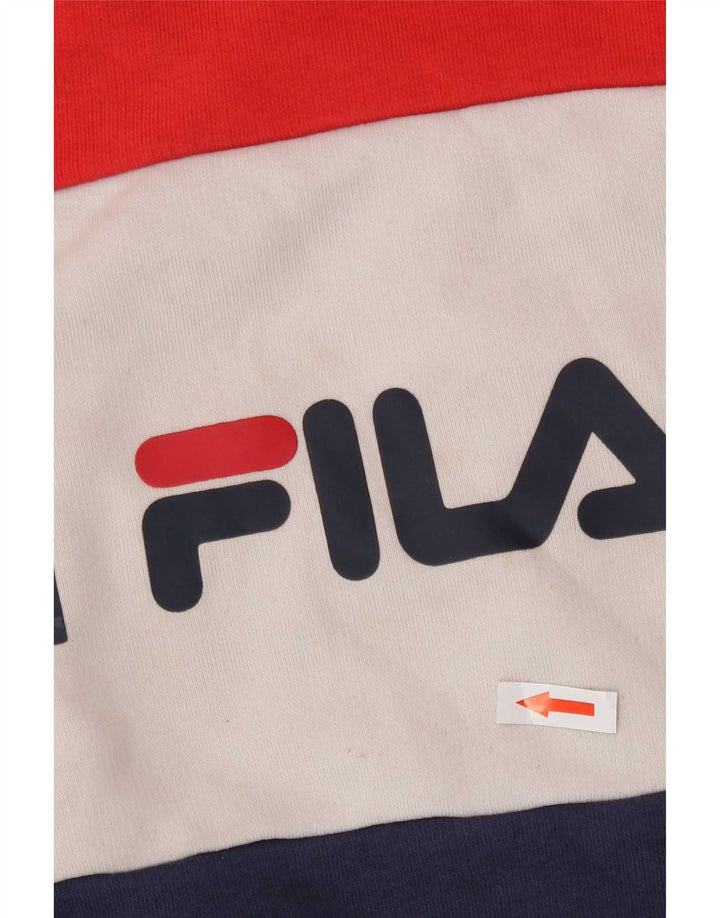 Fila Womens Sweatshirt Jumper UK 10 Small Multicolore Colourblock