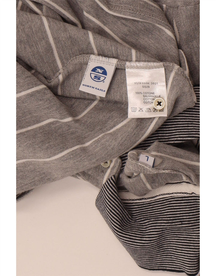 North Sails Polo Homme Large Gris Rayé Coton