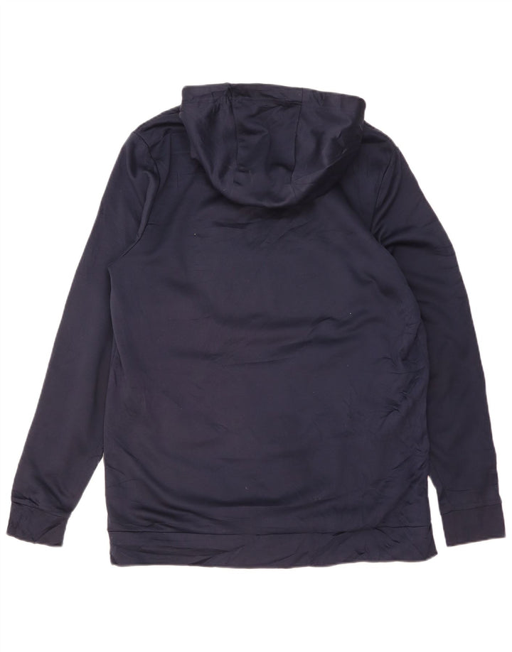 NIKE Pull à capuche graphique Dri Fit pour hommes, grand, bleu marine, polyester