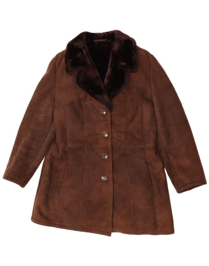 BWS Manteau en peau de mouton pour femme EU 44 XL Marron