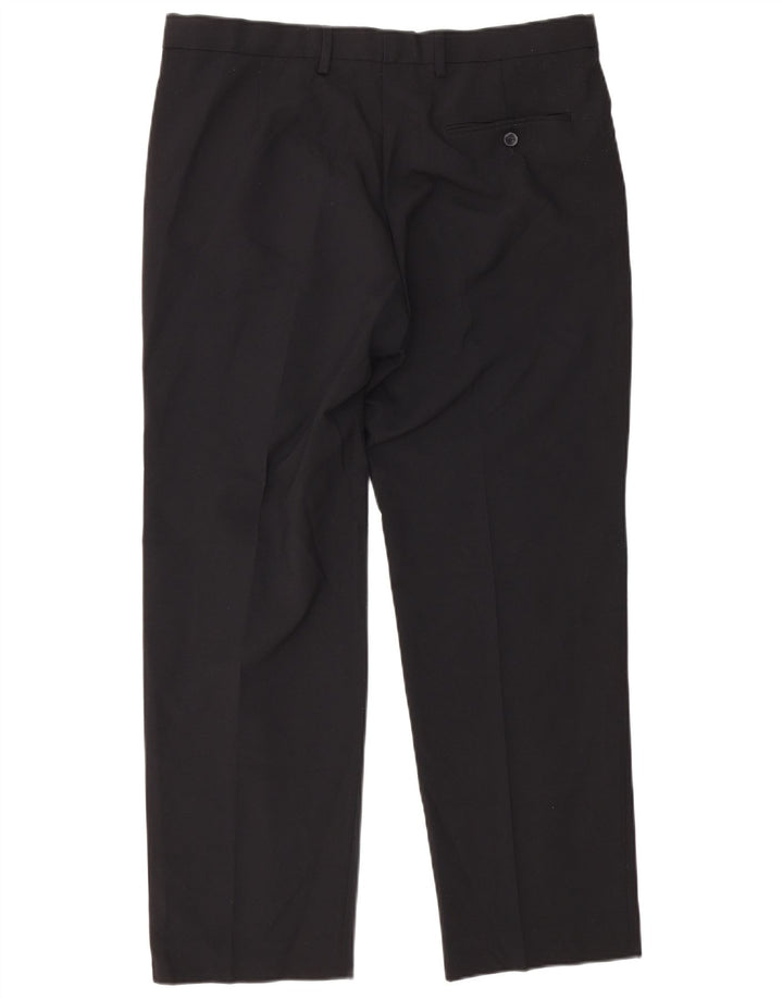 Marks & Spencer Pantalon de costume classique pour homme W36 L29 Noir Polyester