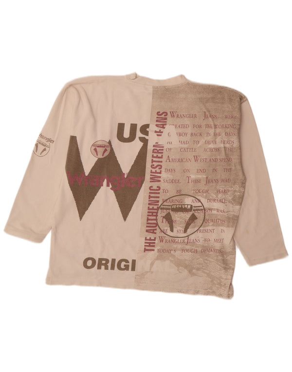 Wrangler Haut graphique à manches longues pour hommes, grand blanc