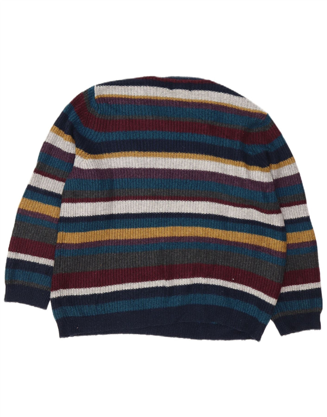 Marks & Spencer Pull Col Ras du Cou Homme Rayé Multicolore Moyen