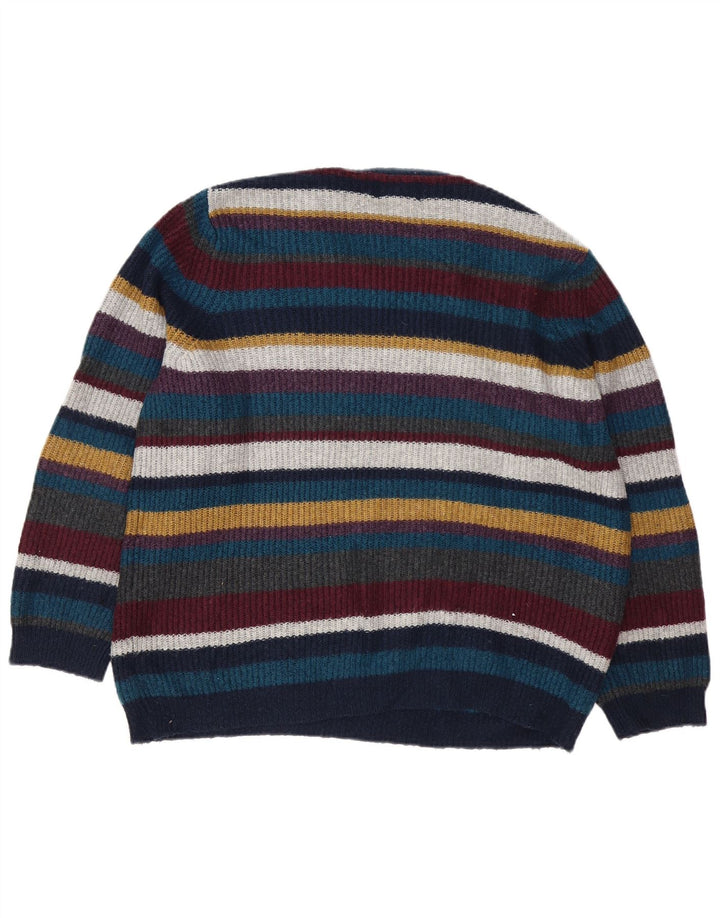 Marks & Spencer Pull Col Ras du Cou Homme Rayé Multicolore Moyen