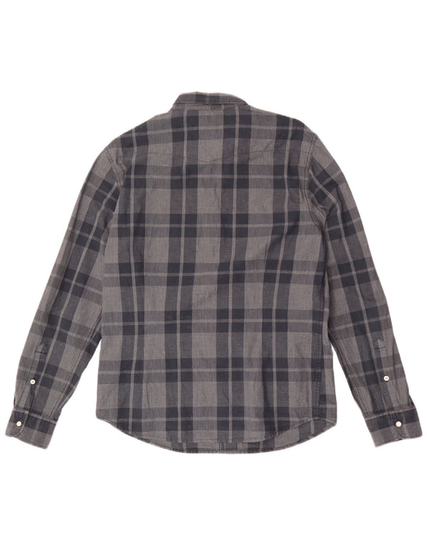 Lee Chemise Slim Fit Homme Grand Carreau Gris Coton