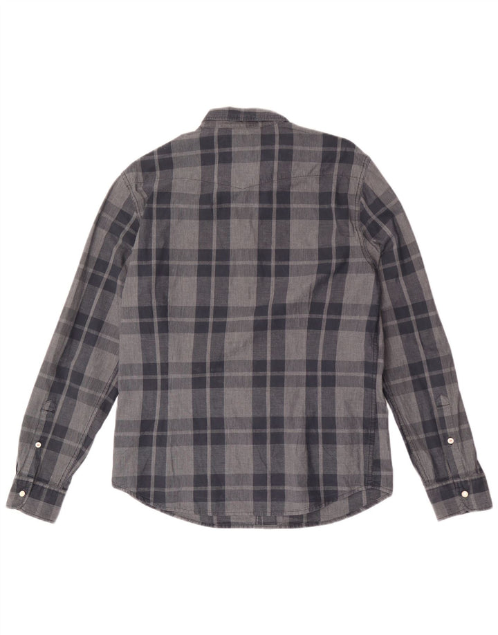 Lee Chemise Slim Fit Homme Grand Carreau Gris Coton