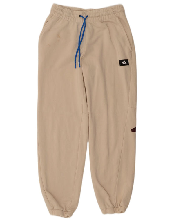 Adidas Pantalon de survêtement graphique pour homme en coton beige moyen