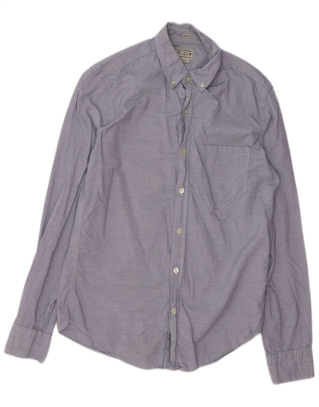 J. CREW Chemise ajustée sur mesure pour homme en coton à fines rayures bleu moyen