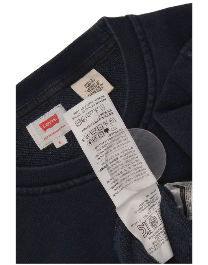 Levi's Sweatshirt Jumper Small Bleu Marine Coton Homme