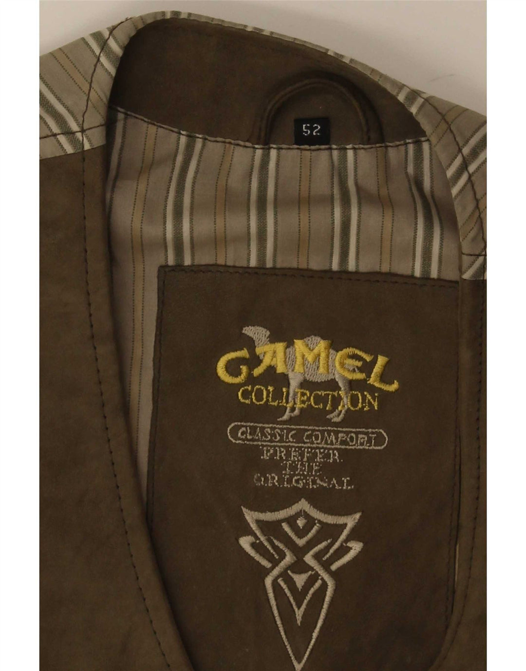 Camel Active Gilet en daim pour homme IT 52 Large Marron