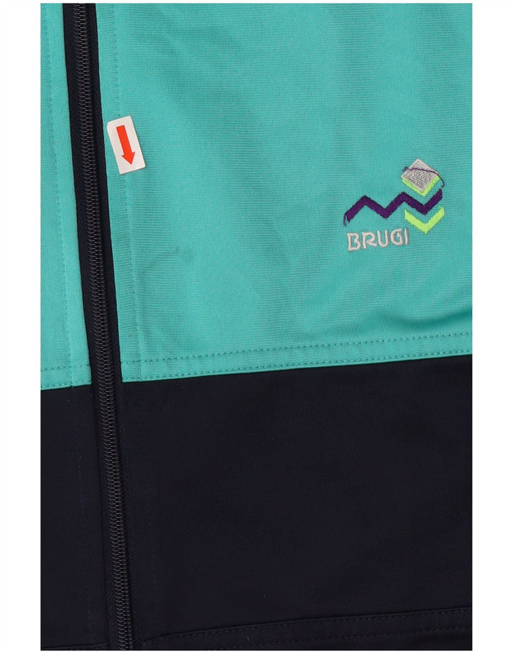 BRUGI Mens Tracksuit Top Jacket XL Turquoise Colourblock Polyester