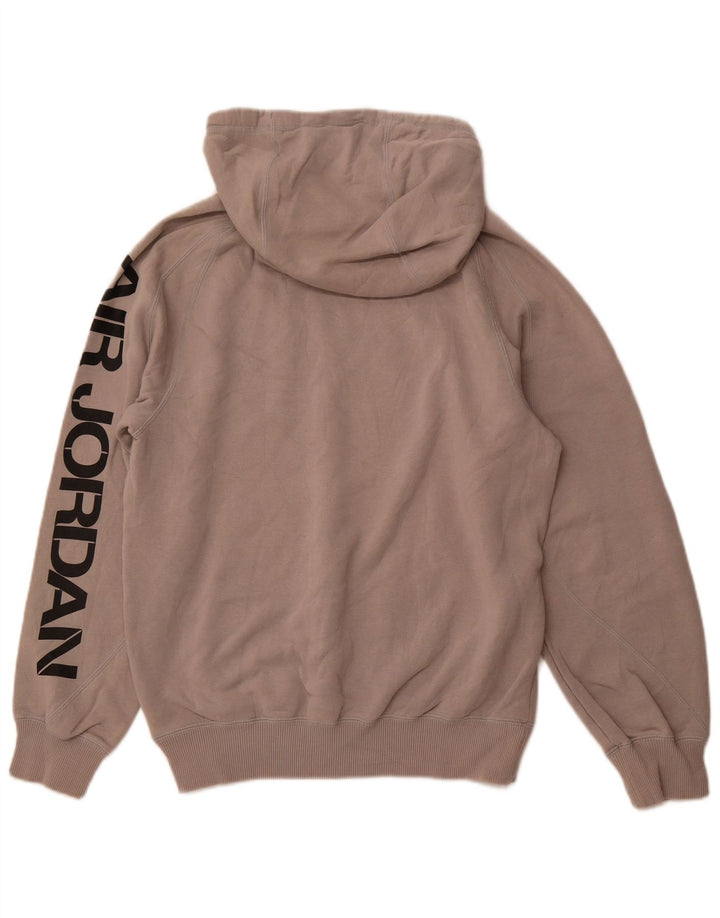 JORDAN Pull à capuche graphique pour homme Petit coton gris