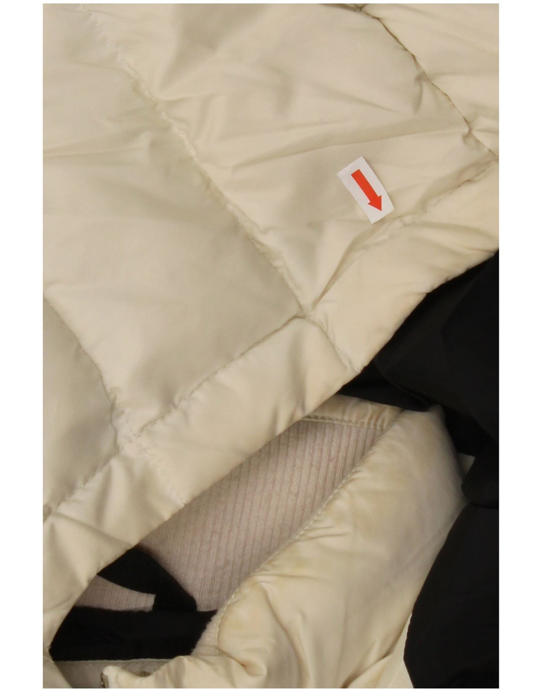 CALVIN KLEIN Veste matelassée à capuche pour femme UK 14 Medium Off White Polyester