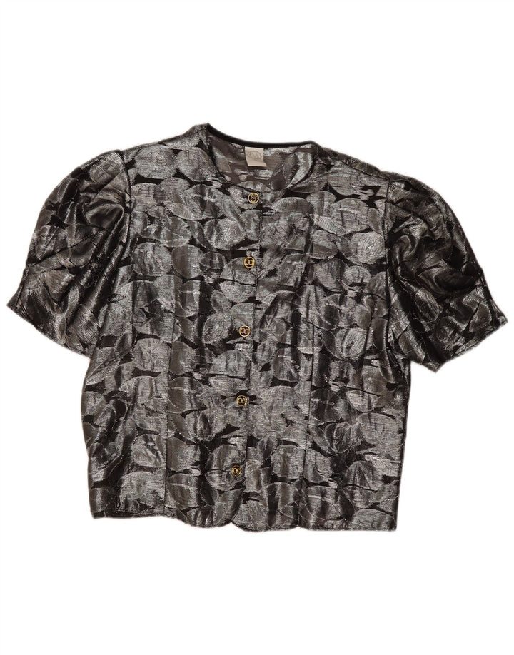 C & A Chemisier à manches courtes pour femme avec motif abstrait IT 48 XL Argenté