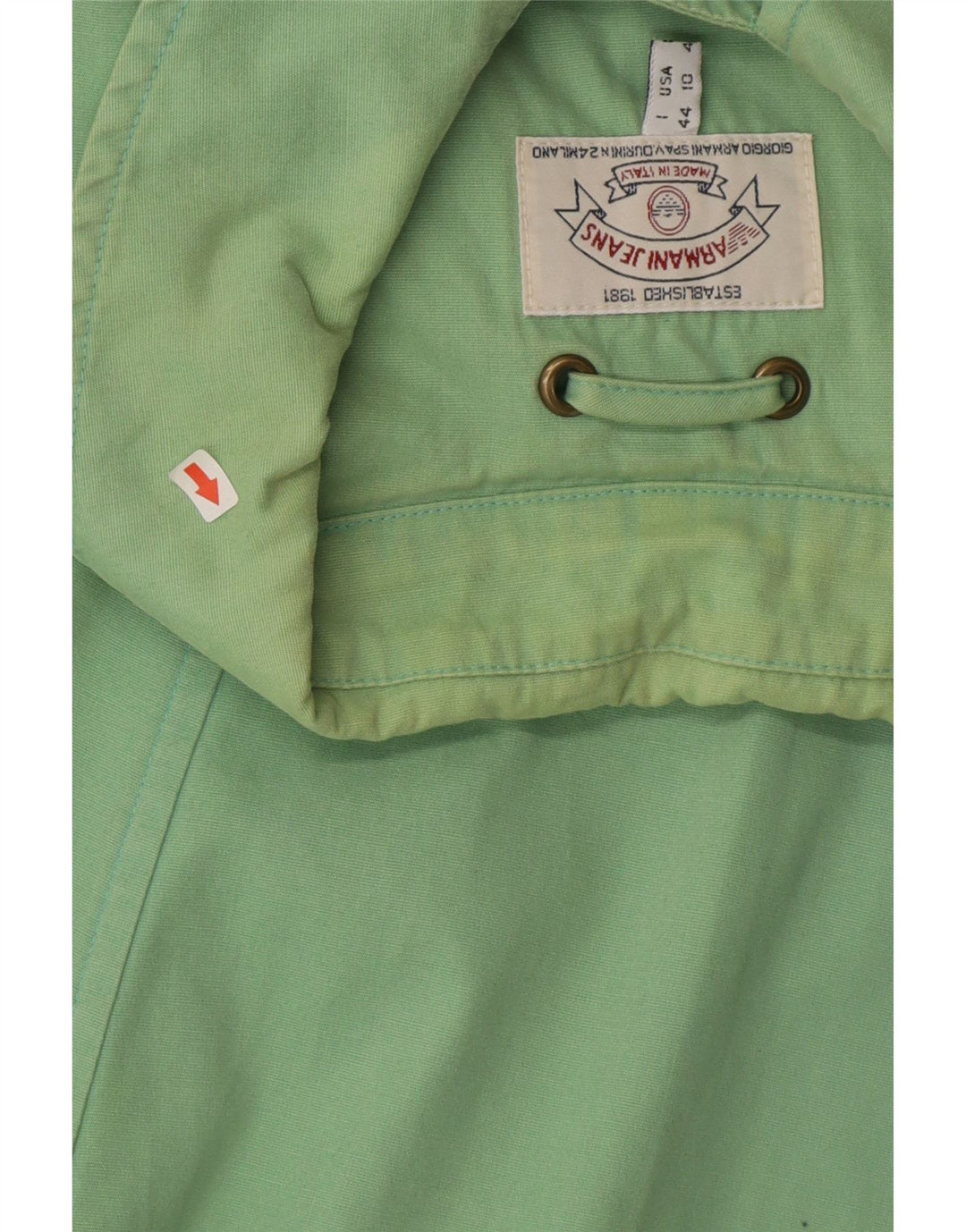 Armani Jeans Manteau surdimensionné pour femme UK 14 Grand coton vert