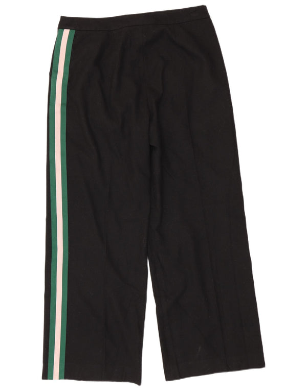 Pantalon décontracté à jambe large Boden pour femme UK 14 Large W34 L30 Noir Colourblock