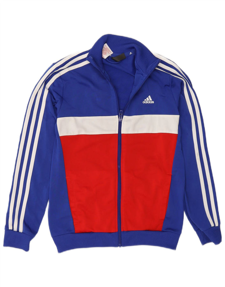 Adidas Veste de Survêtement Garçon 11-12 ans Bleu Colorblock Polyester