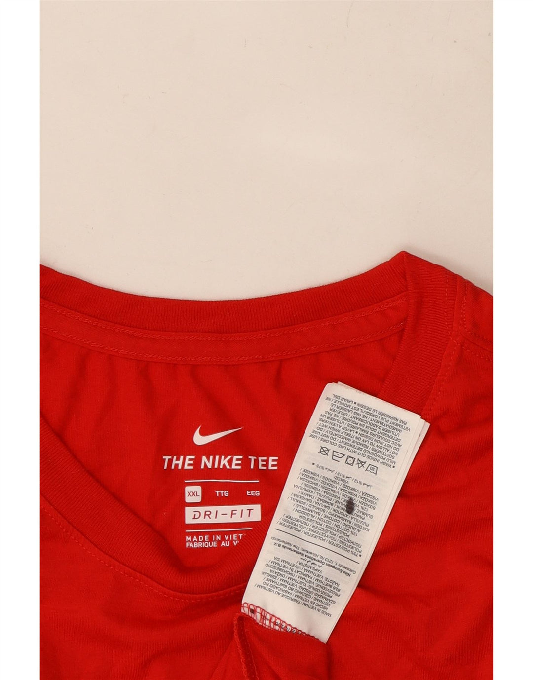 NIKE Hommes Dri Fit Graphic T-Shirt Top 2XL Rouge Polyester