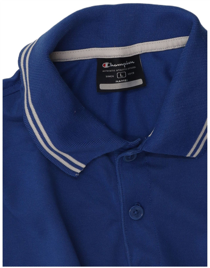 Champion Polo Graphique Homme Grand Bleu