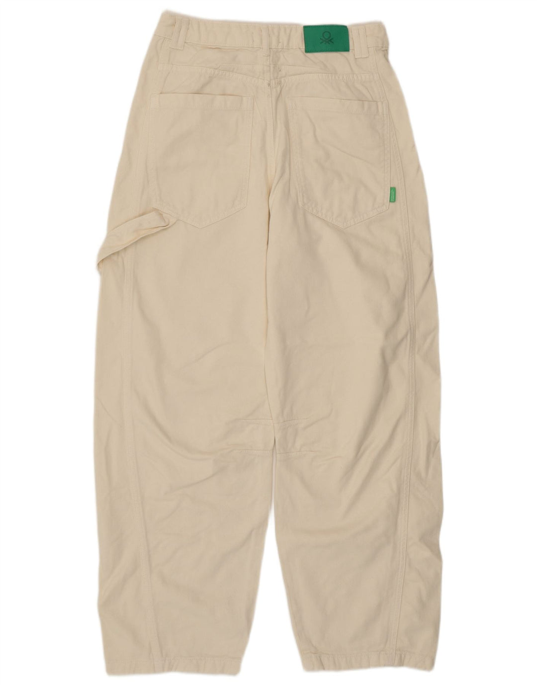 Benetton Jean Fuselé W30 L29 Femme Blanc Cassé