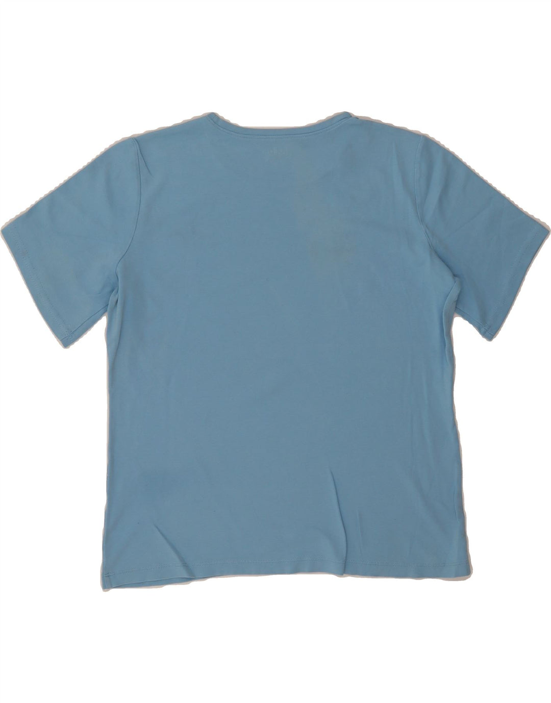 L.L.BEAN Womens T-Shirt Top UK 14 Medium Blue Cotton Vintage L.L.Bean and Second-Hand L.L.Bean from Messina Hembry 