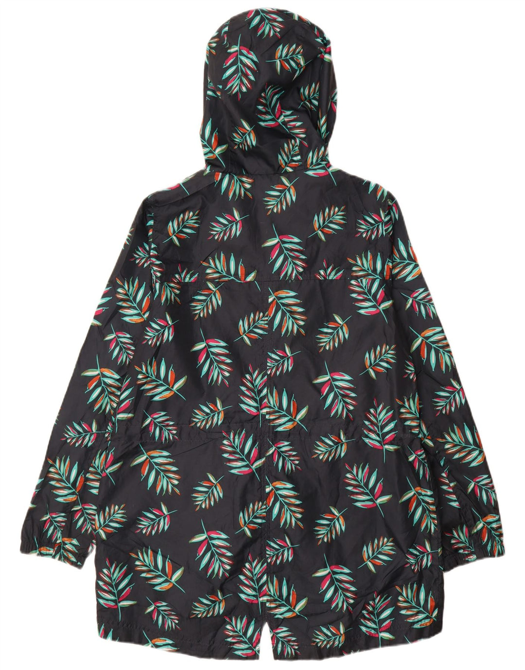 MARKS & SPENCER Veste Parka à capuche pour femme UK 14 Bleu marine moyen floral