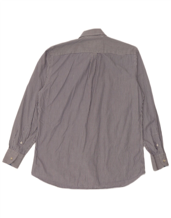 Harmont & Blaine Chemise homme en coton à fines rayures bleues