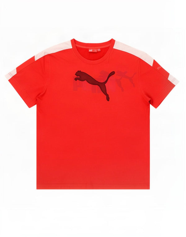 Puma Tee-Shirt Graphic Homme Rouge Moyen Colourblock