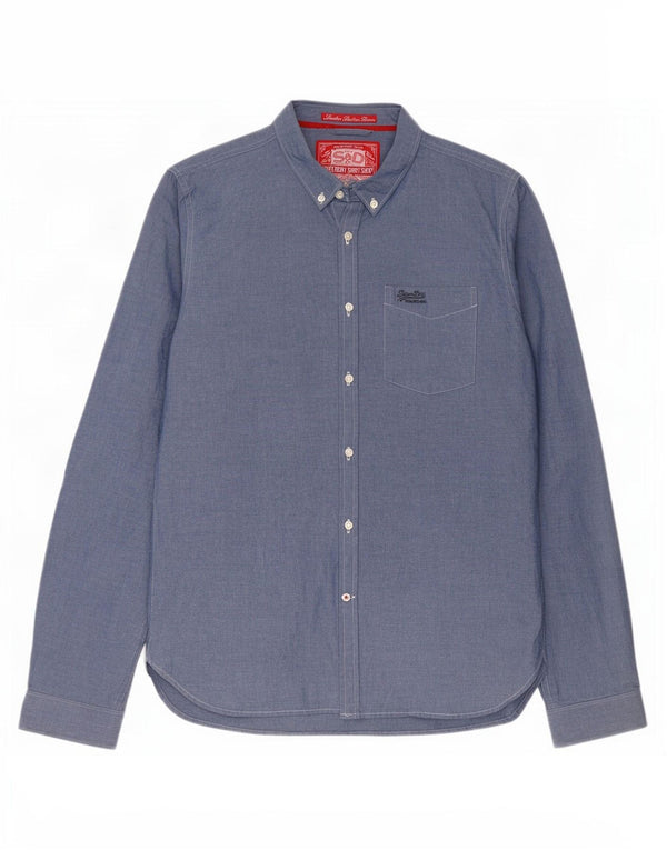 Superdry Chemise Homme XL Bleu Coton