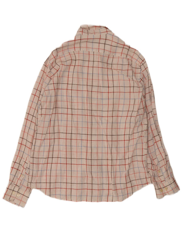 Gant Chemise Slim Fit XL Blanc Carreaux Lin
