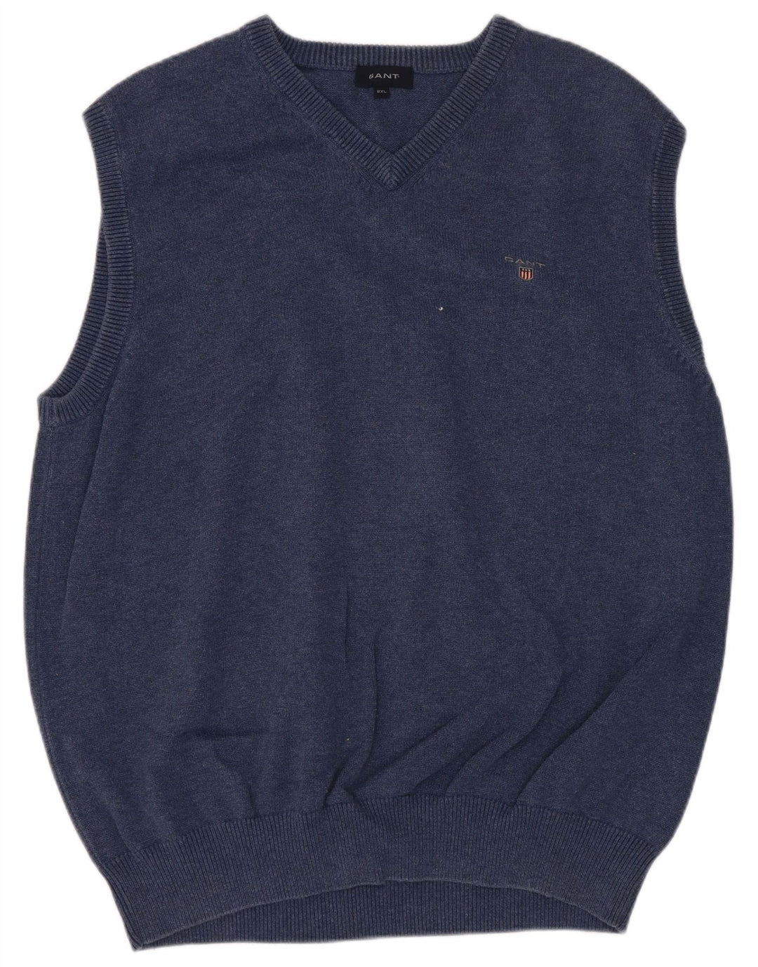 Gant Hommes Gilet Débardeur 2XL Bleu Marine Coton