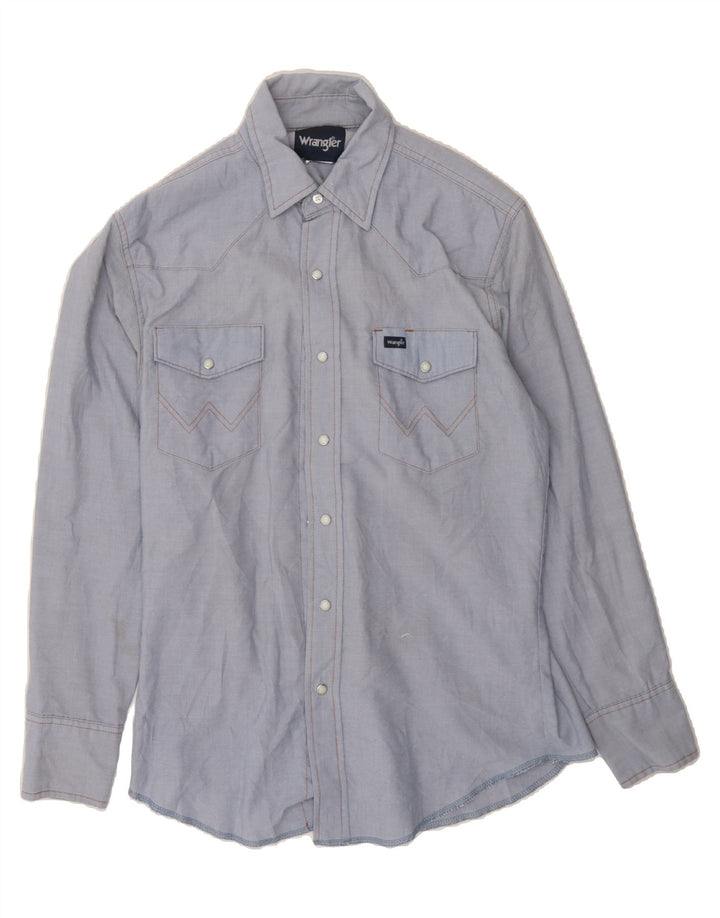 WRANGLER Mens Shirt Large Blue Vintage Wrangler and Second-Hand Wrangler from Messina Hembry 