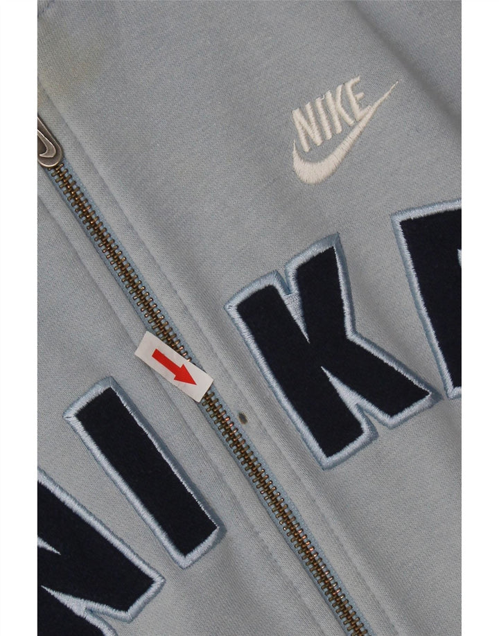 Nike Pull à capuche zippé graphique pour garçon 13-14 ans XL Bleu Colorblock Coton