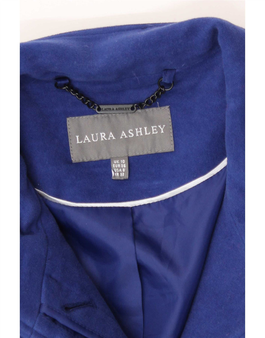 Laura Ashley Manteau pour femme UK 10 Petit coton bleu