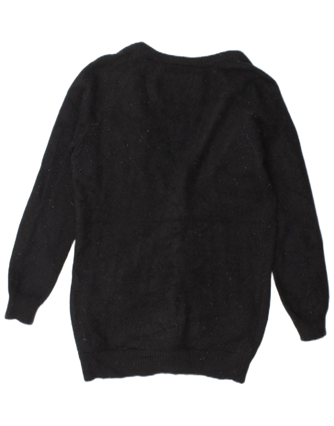 Jack Wills Pull cardigan surdimensionné pour femme UK 10 Petit Angora Noir