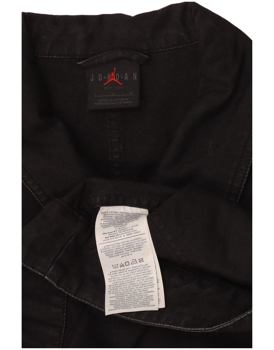 Jordan Veste en jean pour homme UK 40 Grand coton noir