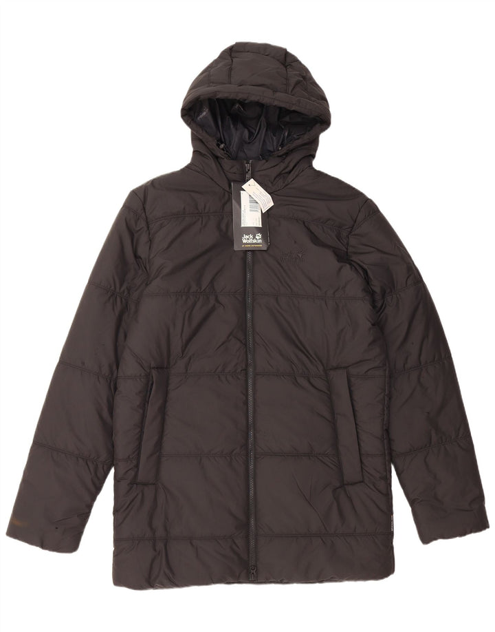 JACK WOLFSKIN Veste matelassée à capuche pour homme UK 40 Medium Noir Polyester
