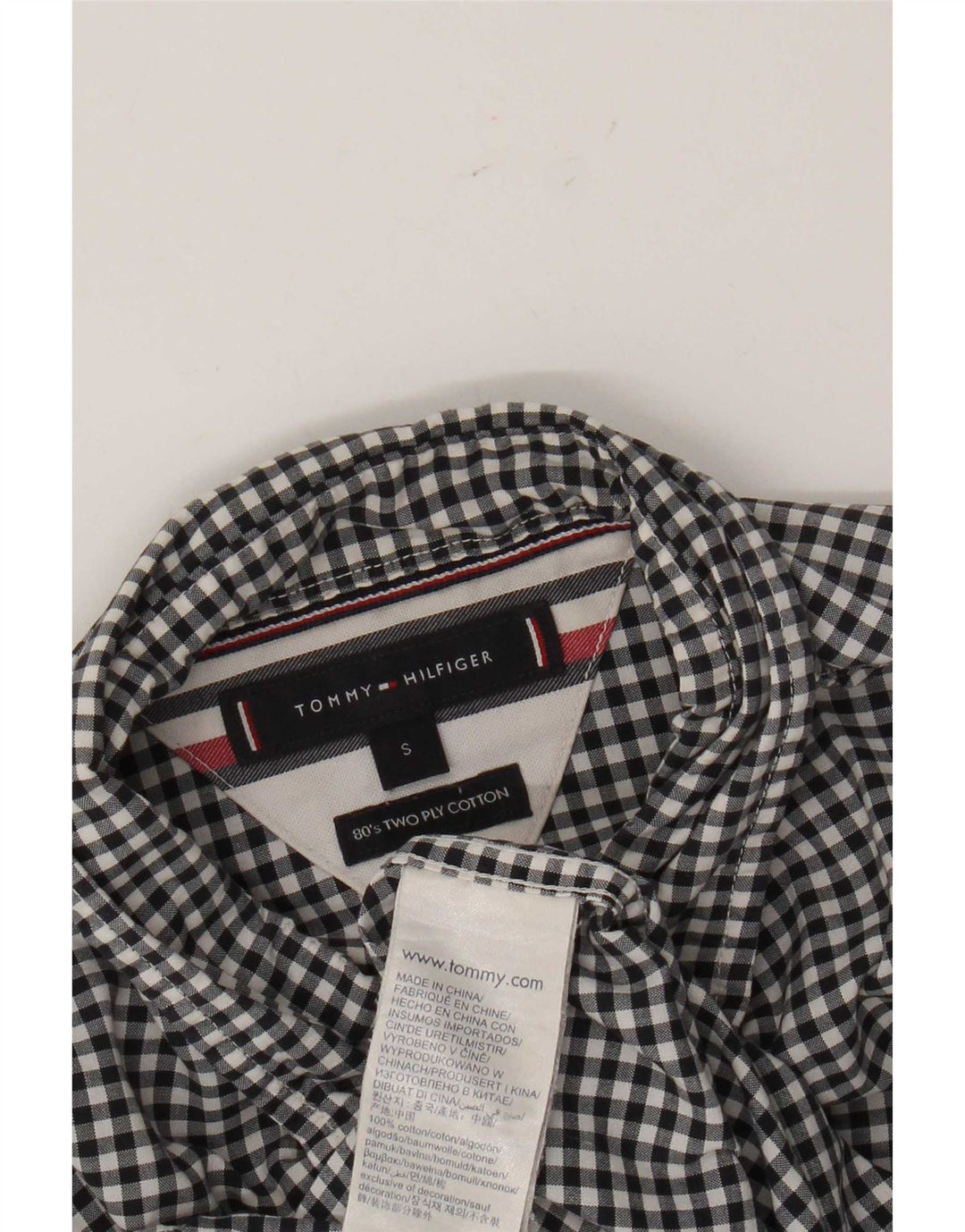 Tommy Hilfiger Chemise Homme Petit Noir Vichy Coton
