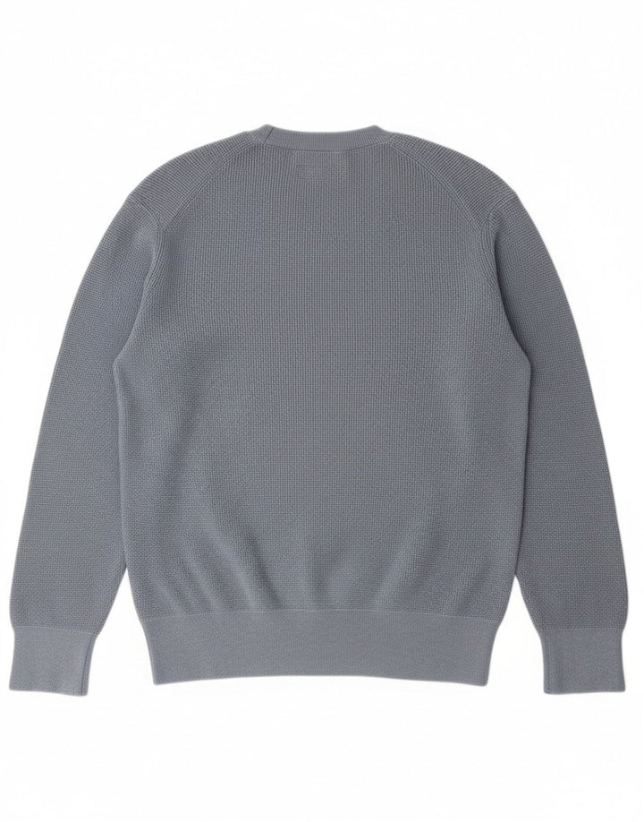 ALL SAINTS Pull Col Rond Homme Bleu Moyen Coton