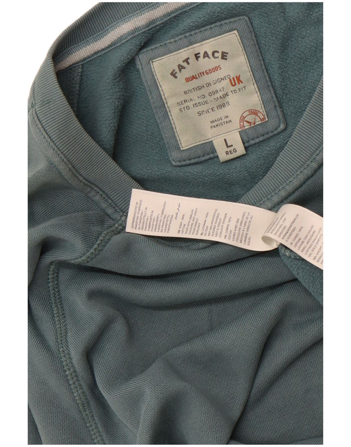 Fat Face Sweat-shirt graphique pour homme en coton vert Taille L