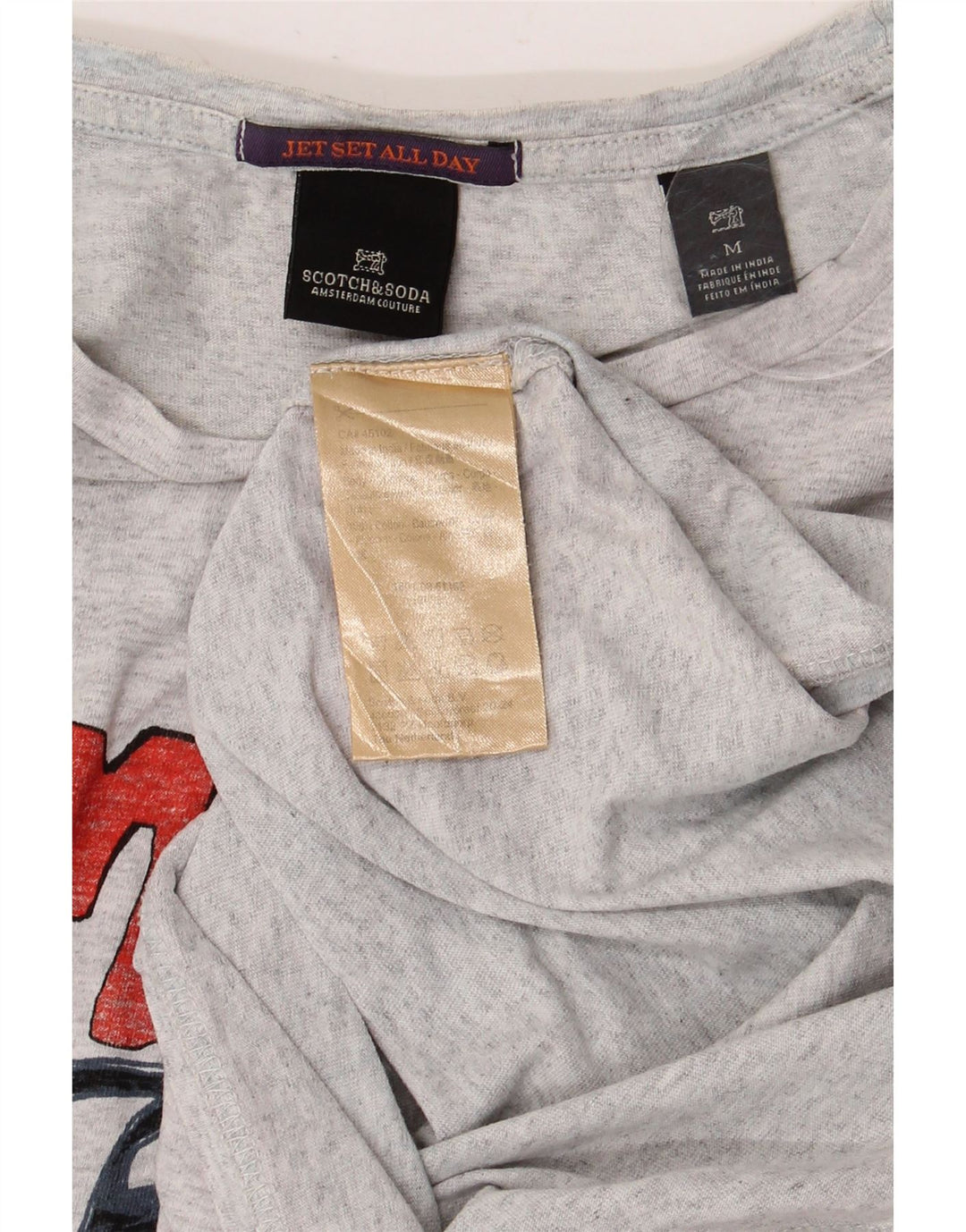 SCOTCH & SODA T-Shirt Graphique Homme Gris Moyen Coton