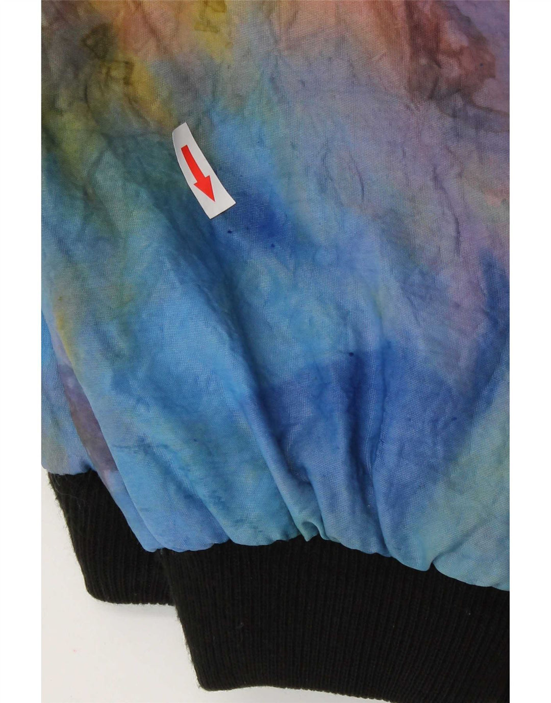 Veste Bomber Femme Vintage IT 42 Medium Multicolore Tie Dye Polyamide