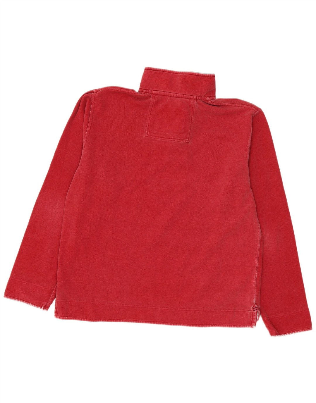 Crew Clothing Sweat-shirt à col zippé pour homme en coton rouge moyen