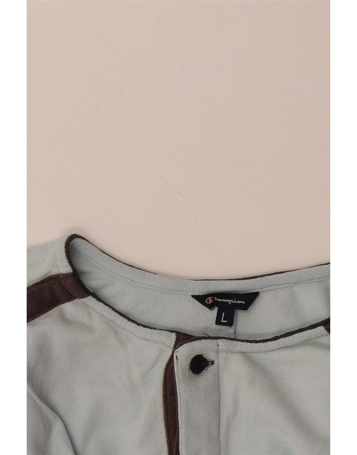 Champion T-Shirt Homme Haut Large Bleu Colorblock