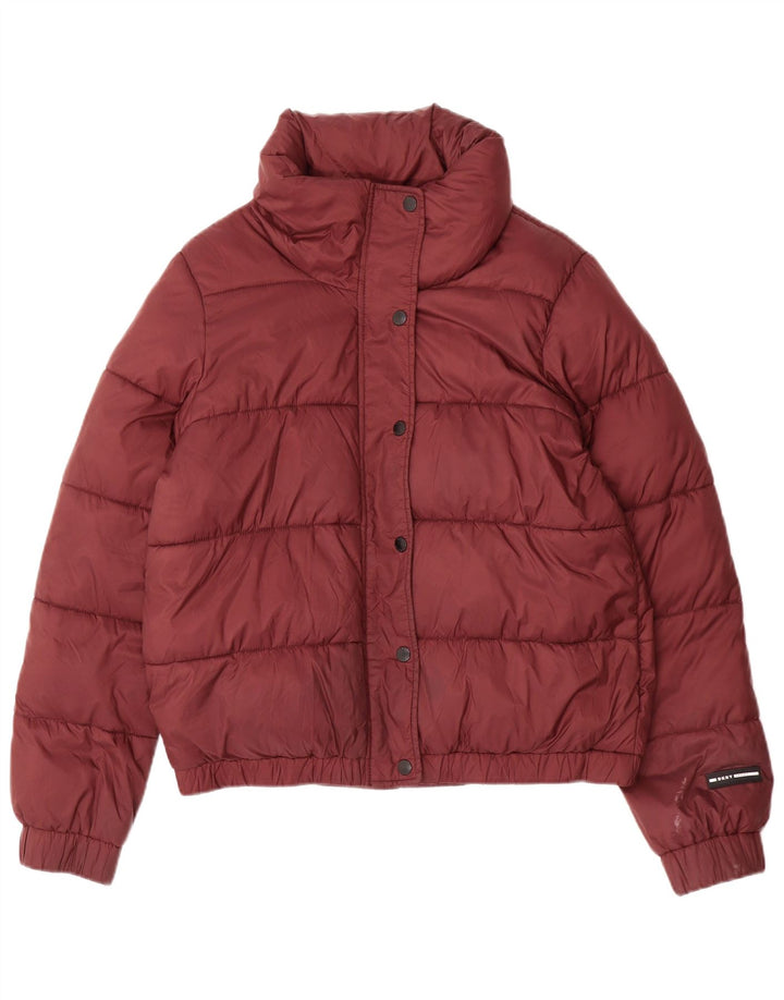 Dkny Veste matelassée graphique pour femme UK 14 Polyester marron moyen