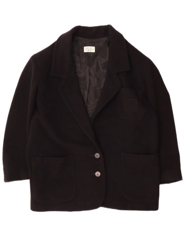 Benetton Veste blazer surdimensionnée à 2 boutons pour femme IT 42 Bleu marine moyen