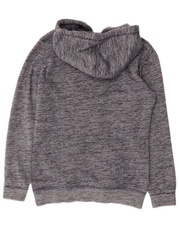 SUPERDRY Pull à capuche graphique surdimensionné pour femme UK 6 XS Gris moucheté
