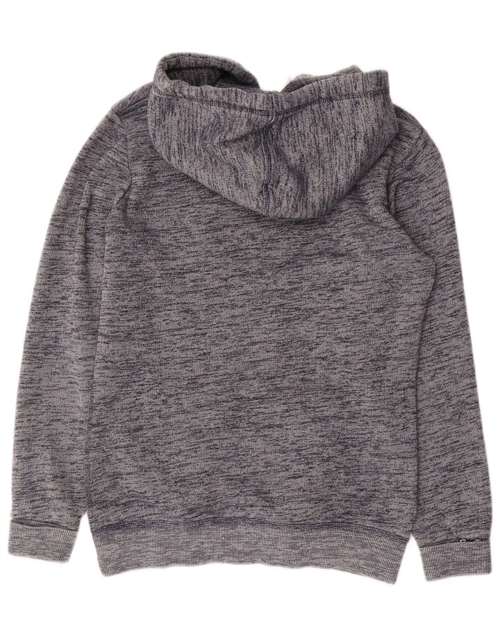 SUPERDRY Pull à capuche graphique surdimensionné pour femme UK 6 XS Gris moucheté