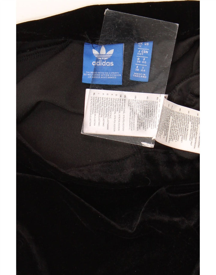 Adidas Leggings en velours pour femme UK 12 Polyester noir moyen